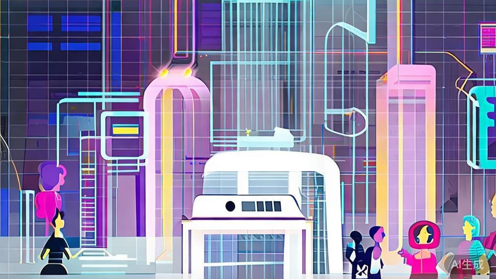 High-quality illustration depicting the future of AI in short play production, minimal flat design