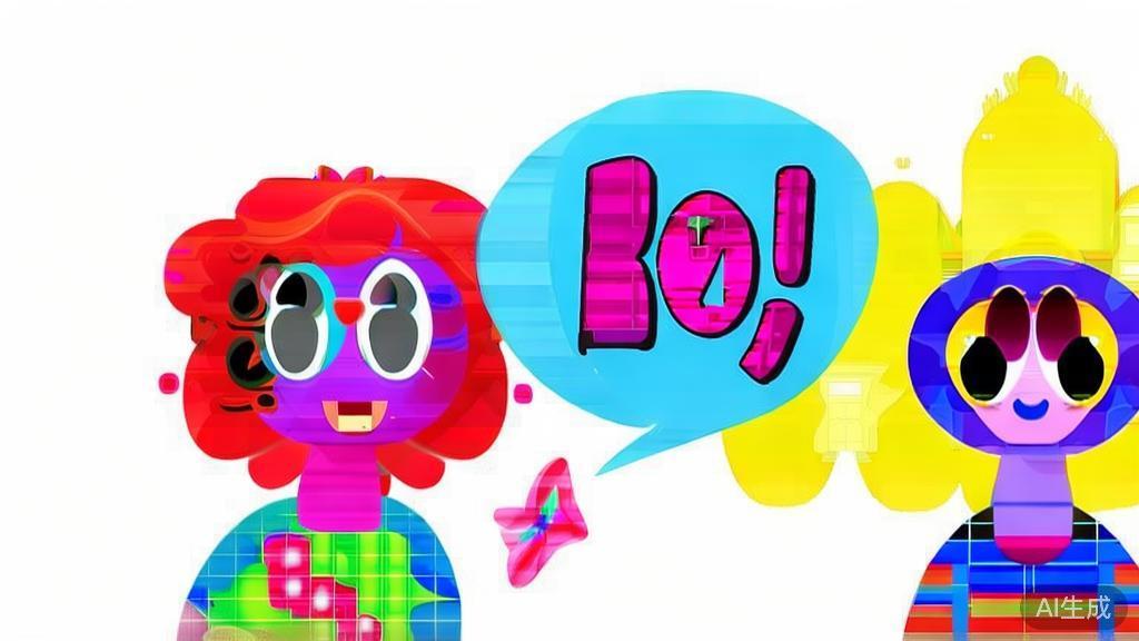 "Flat vector illustration of two characters in dialogue, with speech bubbles, engaging in a lively conversation"