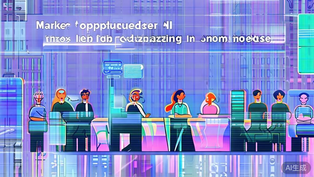 High-quality business illustration regarding market opportunities in AI short drama, minimal flat design