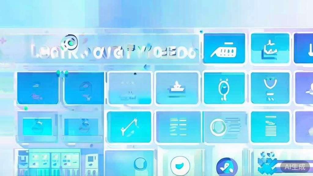Flat vector illustration of short video trends, dashboard style, soft blue gradient