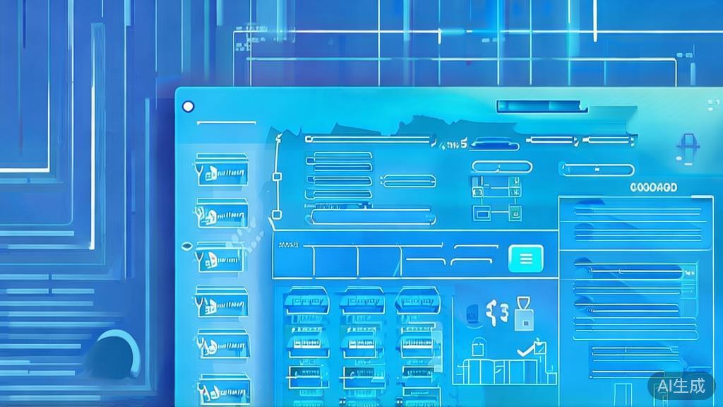 Flat vector illustration of personalized services in geographic information systems, dashboard style, soft blue gradient