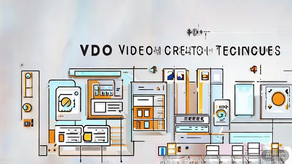 High-quality business illustration regarding video creation techniques, minimal flat design