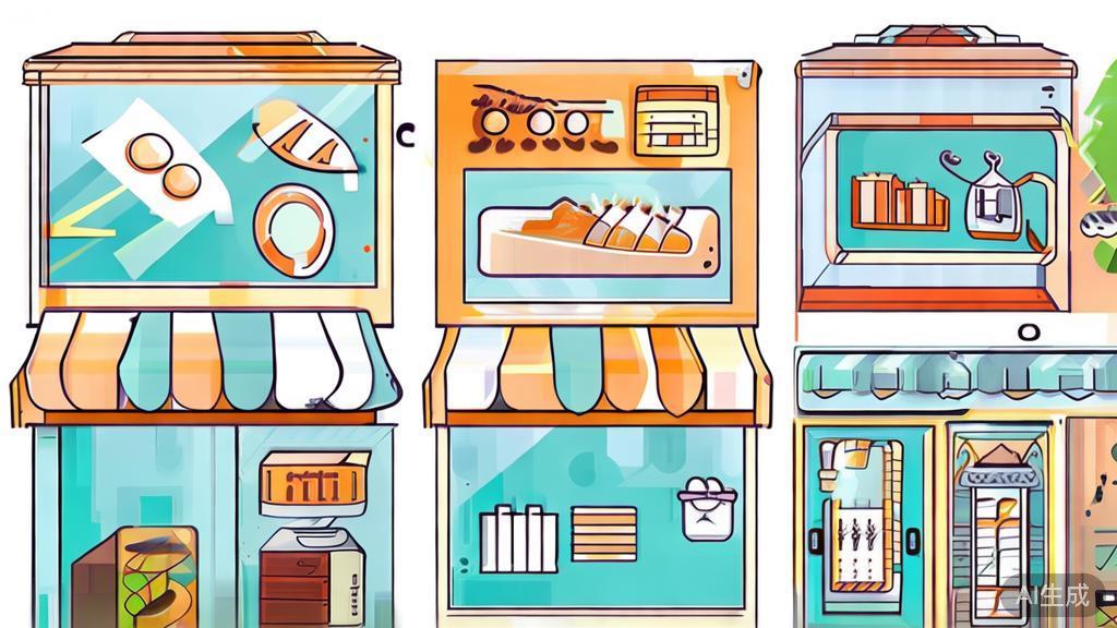 High-quality illustration of local business practices, minimal flat design