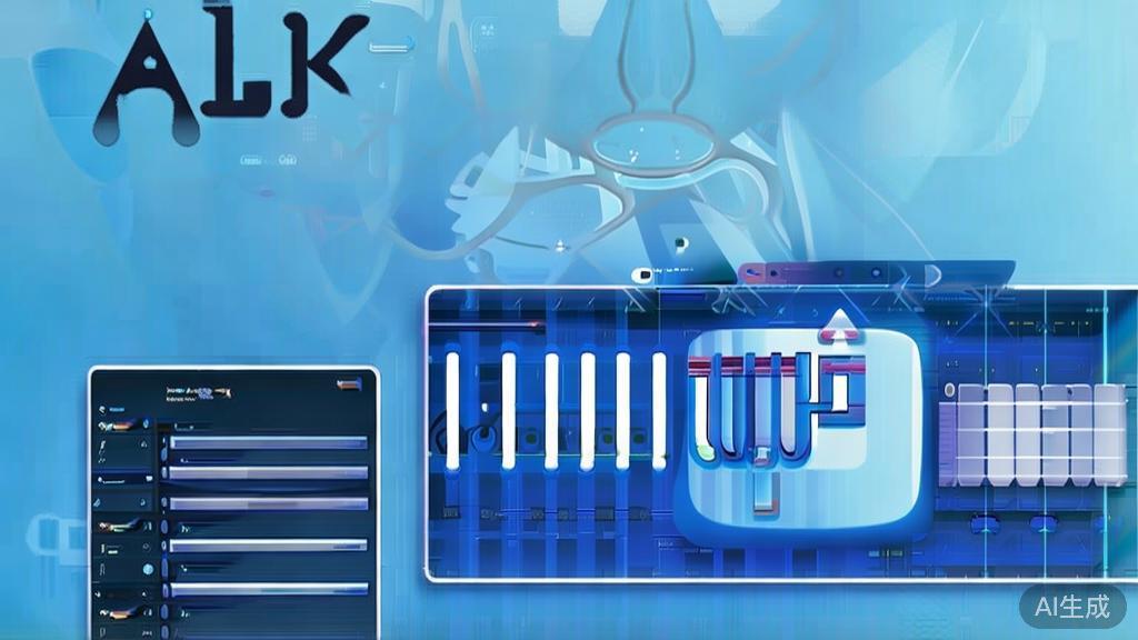 "Flat vector illustration of AI-assisted video editing app, corporate style, soft blue gradient"