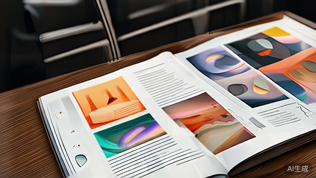 "High-quality business illustration of a portfolio with selected works, minimal flat design"