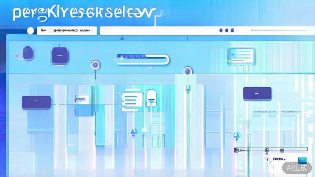 Flat vector illustration of keyword research, dashboard style, soft blue gradient