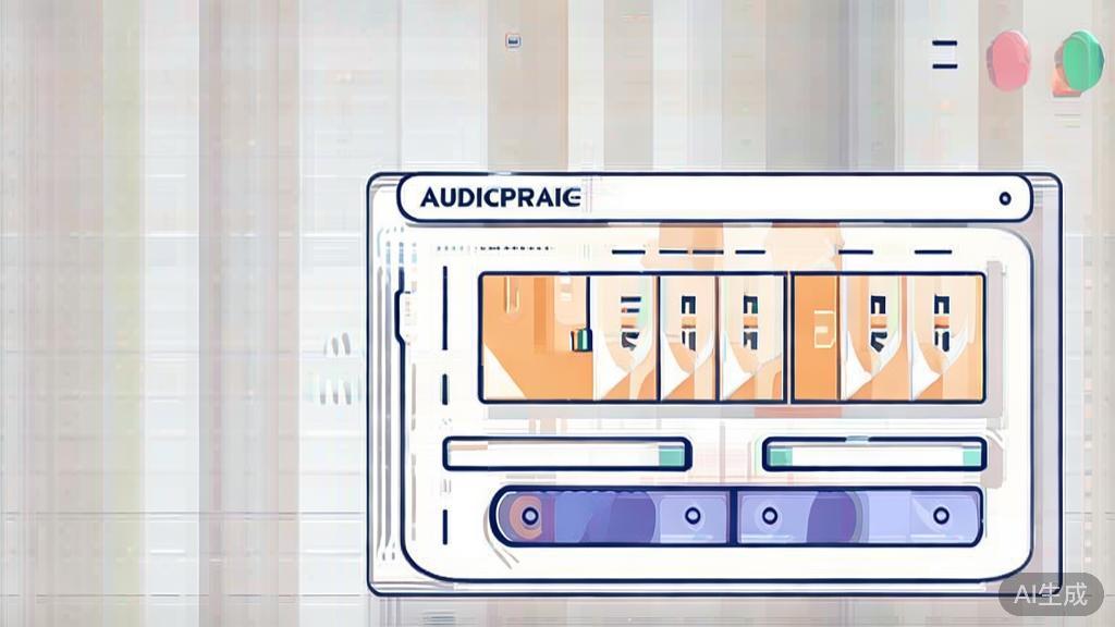 "Flat vector illustration of audio processing tool, minimal flat design"