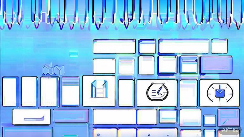 Flat vector illustration of various short drama production platforms, dashboard style, soft blue gradient