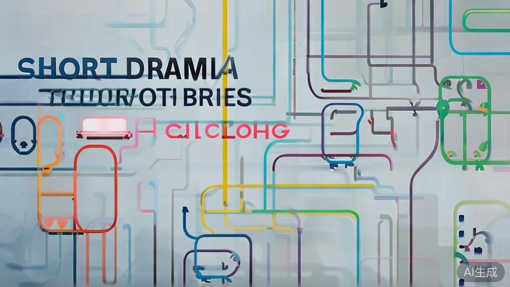 "High-quality business illustration regarding short drama production techniques, minimal flat design"