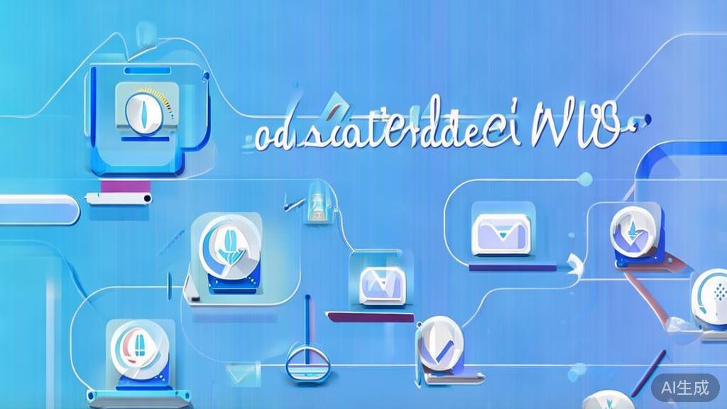 "Flat vector illustration of feedback process in animation creation, dashboard style, soft blue gradient"