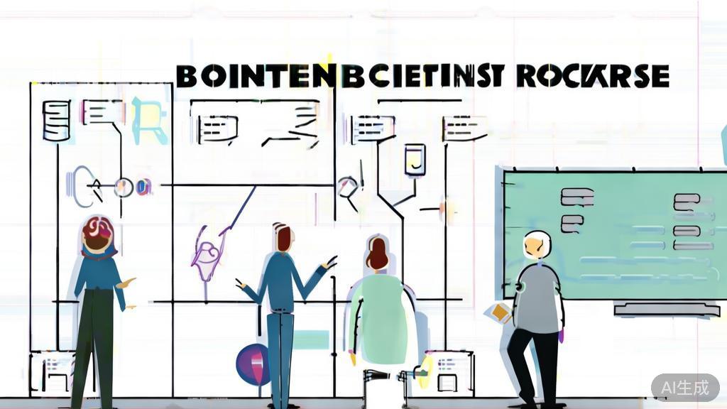 High-quality business illustration regarding collaboration in creative processes, minimal flat design