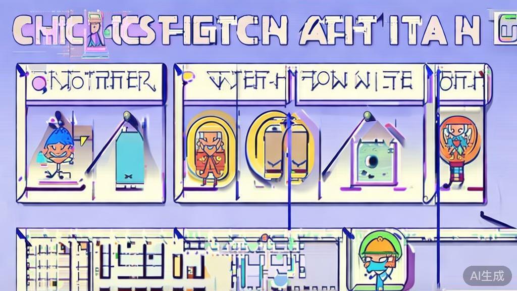 "Flat vector illustration of character development in scriptwriting, dashboard style, soft blue gradient"