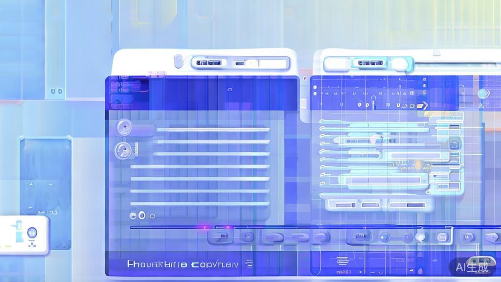Flat vector illustration of AI technology in short drama creation, dashboard style, soft blue gradient