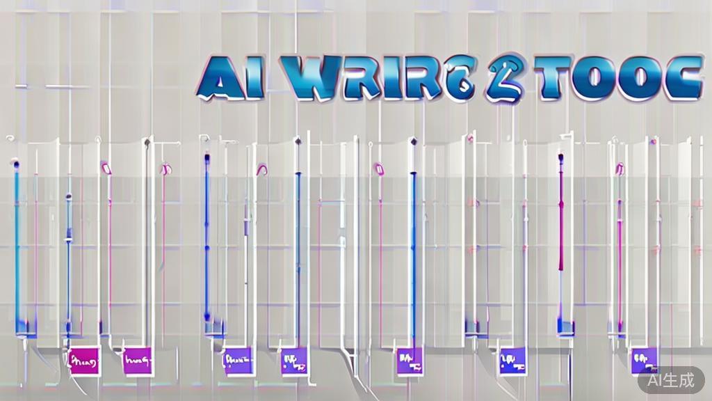 "High-quality business illustration showing a comparison of different AI writing tools, minimal flat design"