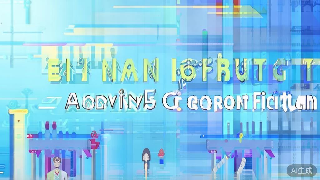 Flat vector illustration of an interactive short film, engaging audience participation, soft blue gradient