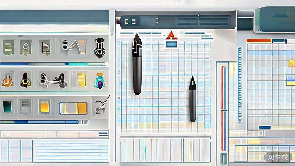 "High-quality business illustration regarding diverse writing features, minimal flat design"