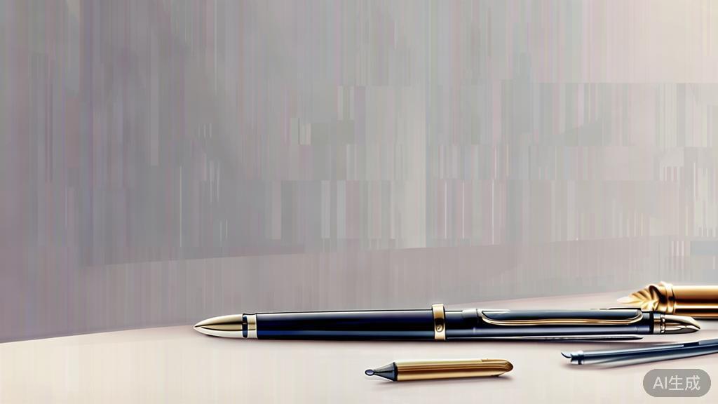 High-quality business illustration regarding traditional writing tools, minimal flat design