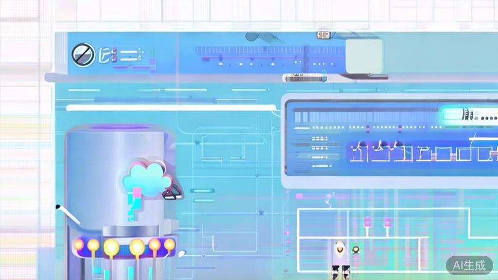 Flat vector illustration of downloading and installing software, dashboard style, soft blue gradient