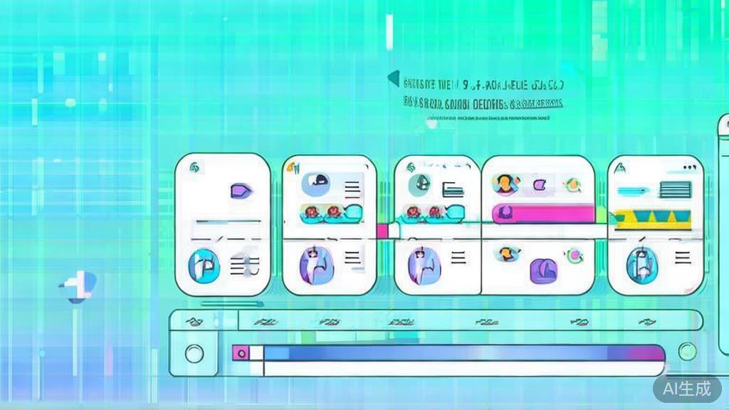 Flat vector illustration of social media sharing and engagement, dashboard style, soft blue gradient