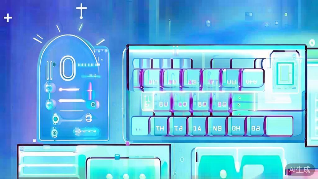 Flat vector illustration of AI writing concept, dashboard style, soft blue gradient