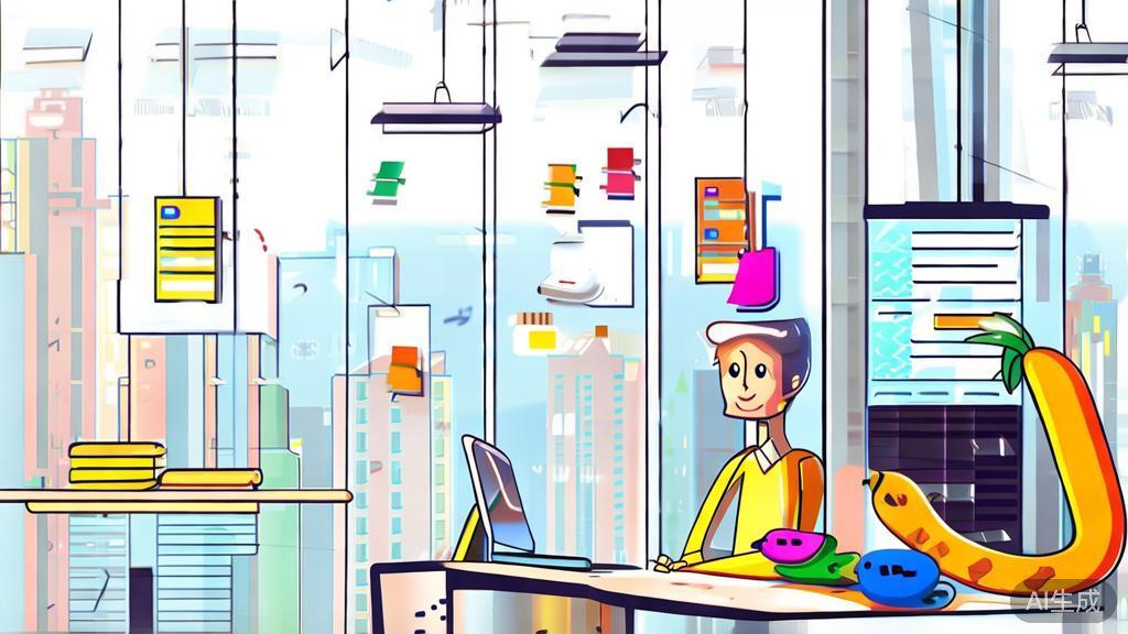 "High-quality business illustration of a scriptwriter brainstorming with nanobanana, surrounded by notes and ideas, minimal flat design"