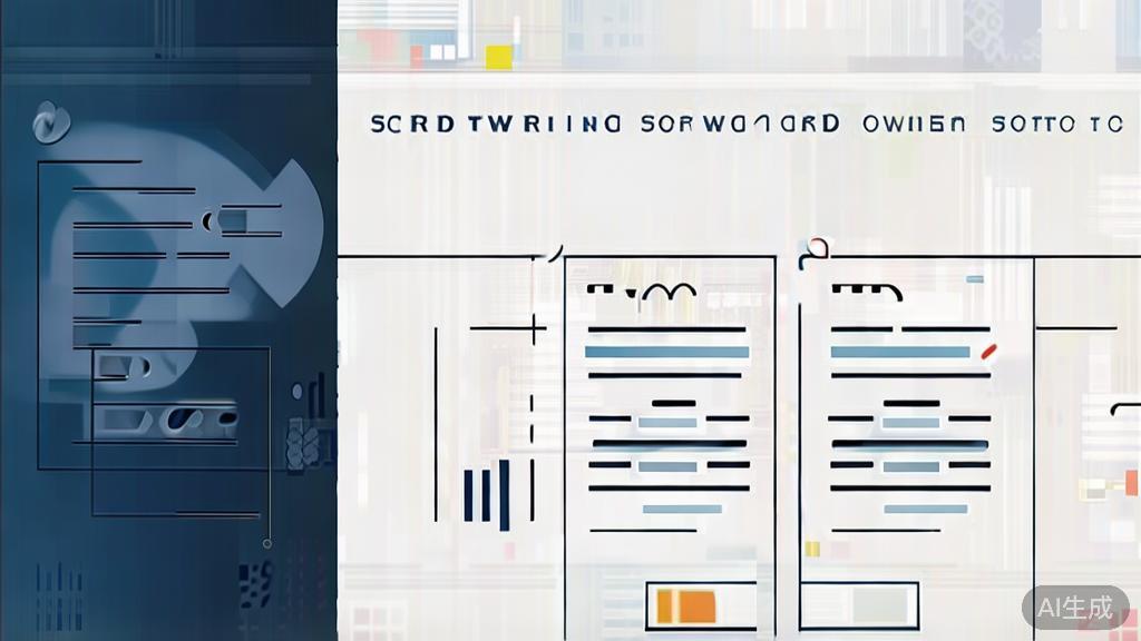 "High-quality business illustration regarding scriptwriting software comparison, minimal flat design"