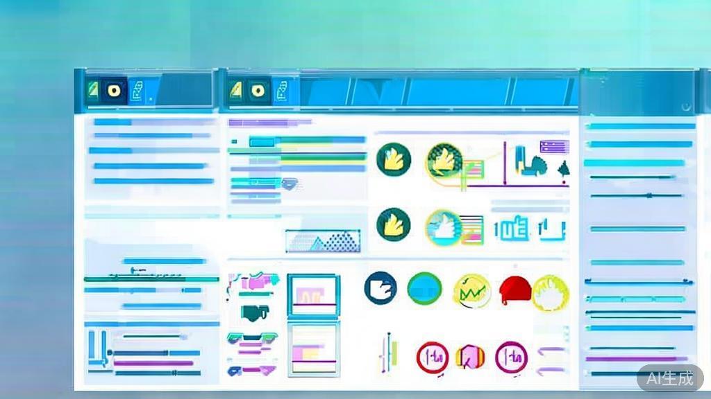 Flat vector illustration of audience feedback, dashboard style, soft blue gradient