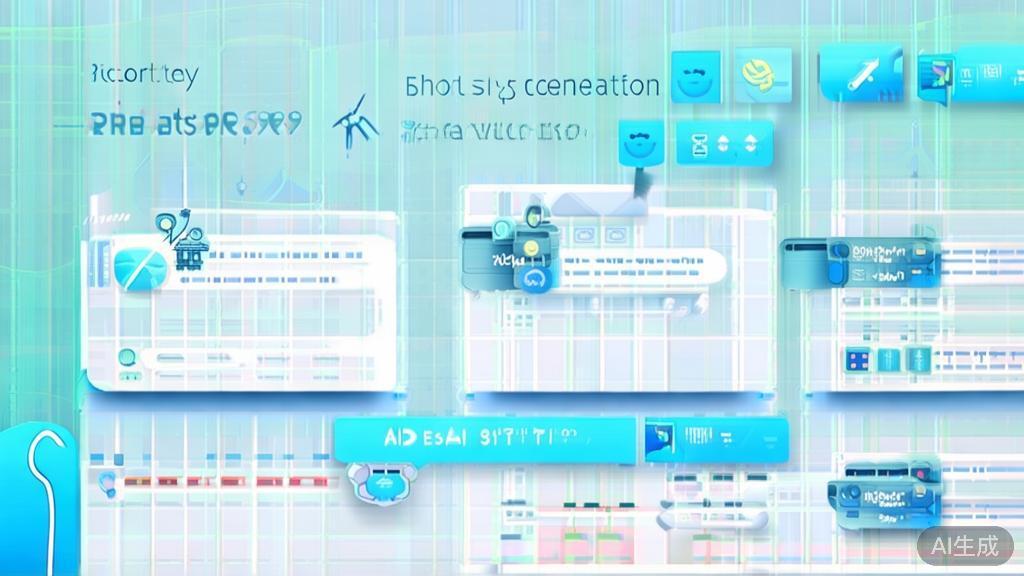 Flat vector illustration of tips for using AI short play generation tool, dashboard style, soft blue gradient