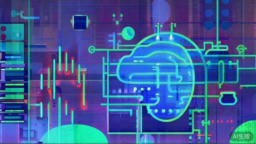 Flat vector illustration of improving creativity in AI short drama, minimal flat design