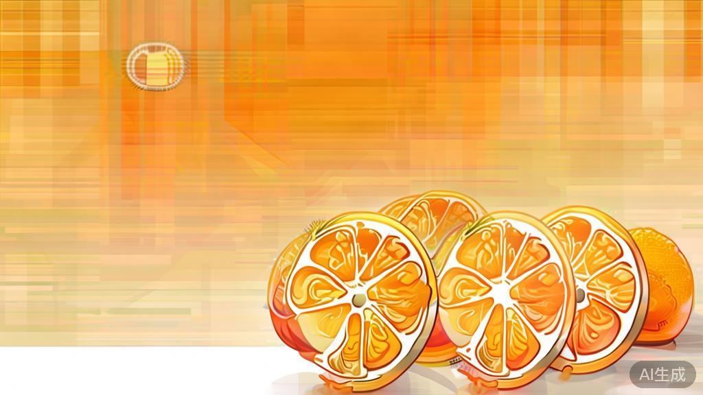 "High-quality business illustration regarding orange nutrition, minimal flat design"