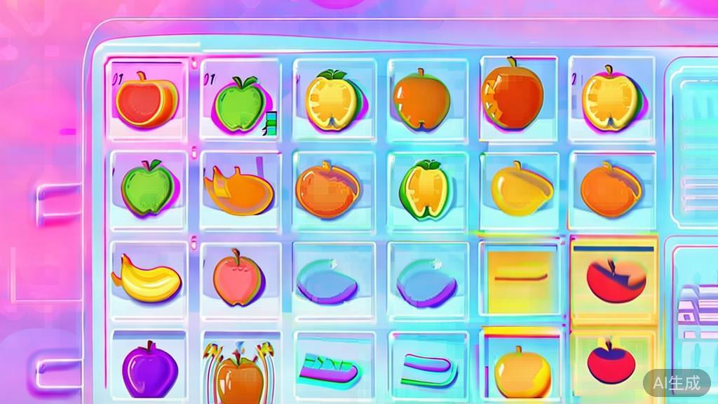 "Flat vector illustration of fruit comparison, dashboard style, soft blue gradient"