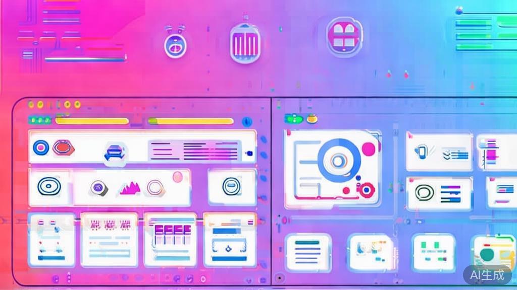 Flat vector illustration of future trends in short drama creation, dashboard style, soft blue gradient