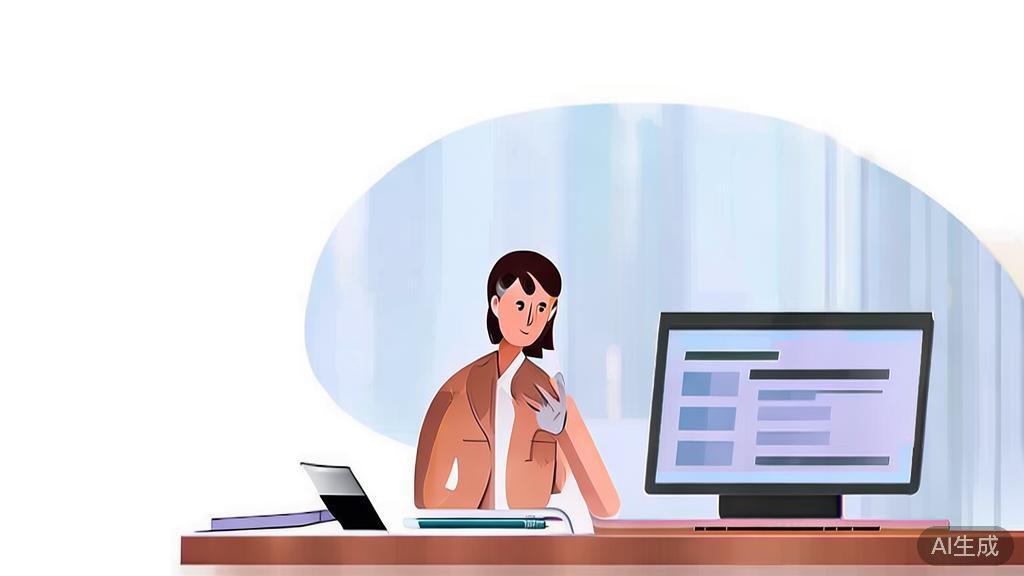 "Flat vector illustration of a writer balancing technology and storytelling for a short drama, minimal design"