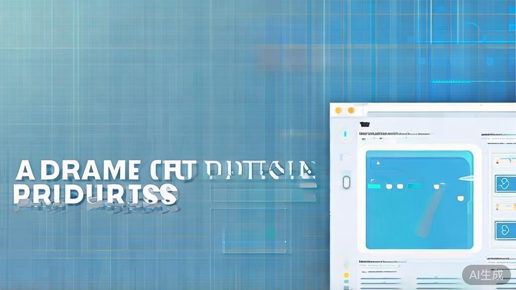 Flat vector illustration of AI drama production templates, dashboard style, soft blue gradient