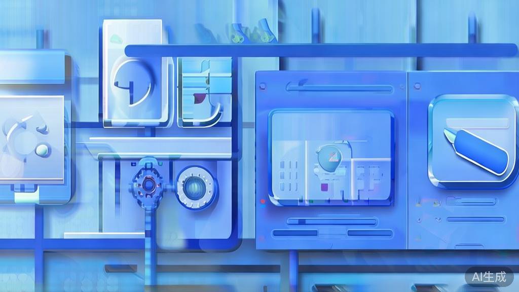 Flat vector illustration of personalized content creation, dashboard style, soft blue gradient