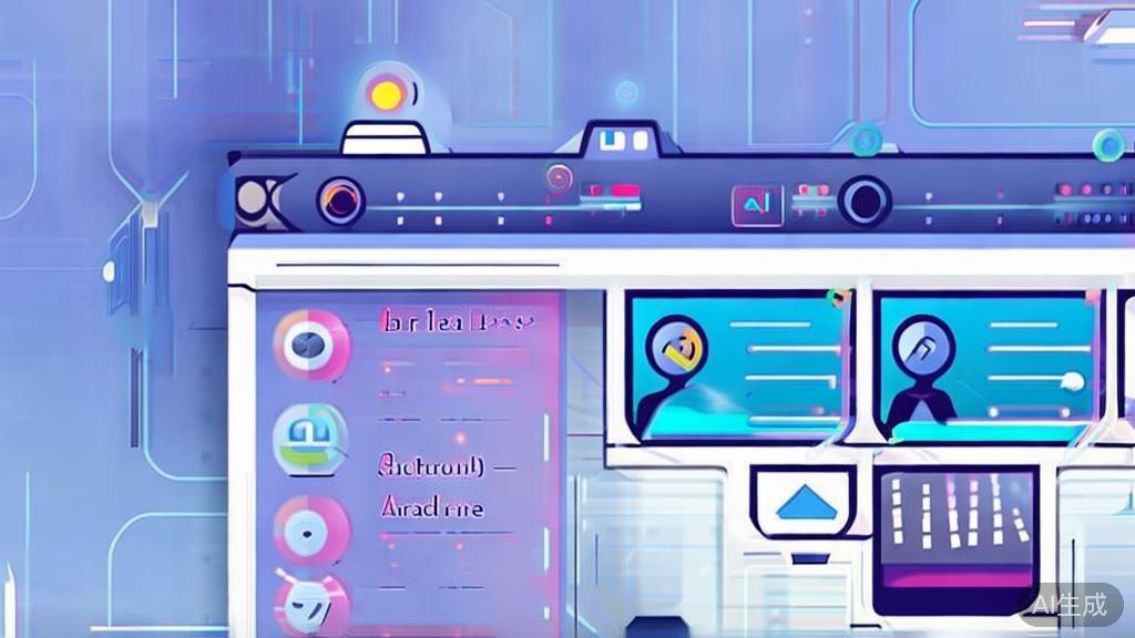 Flat vector illustration of future trends in short plays with AI, dashboard style, soft blue gradient