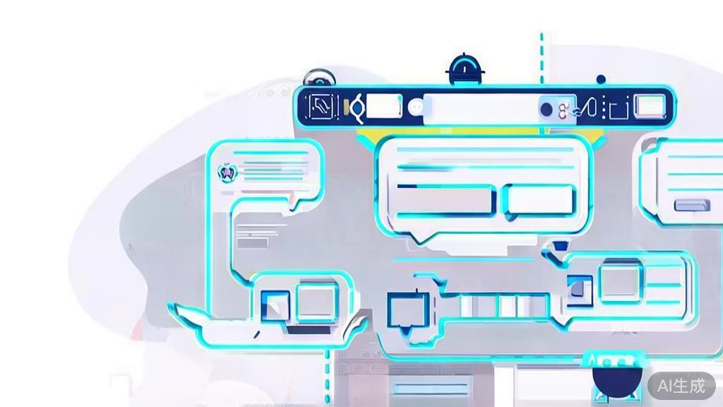 "High-quality business illustration regarding dialogue generation in AI, minimal flat design"