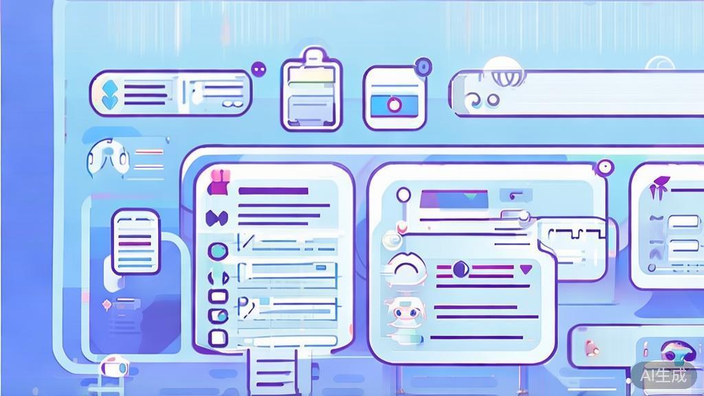Flat vector illustration of social media interaction for short dramas, dashboard style, soft blue gradient