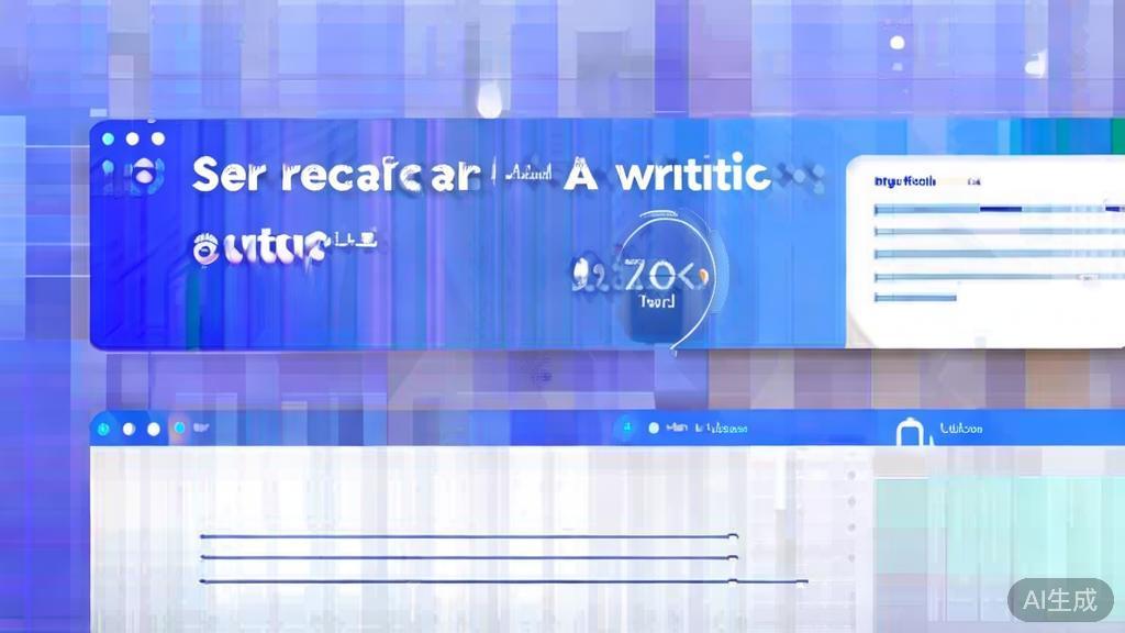 Flat vector illustration of user feedback on AI writing tools, dashboard style, soft blue gradient