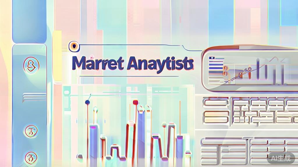 High-quality business illustration regarding market analysis for content creators, minimal flat design