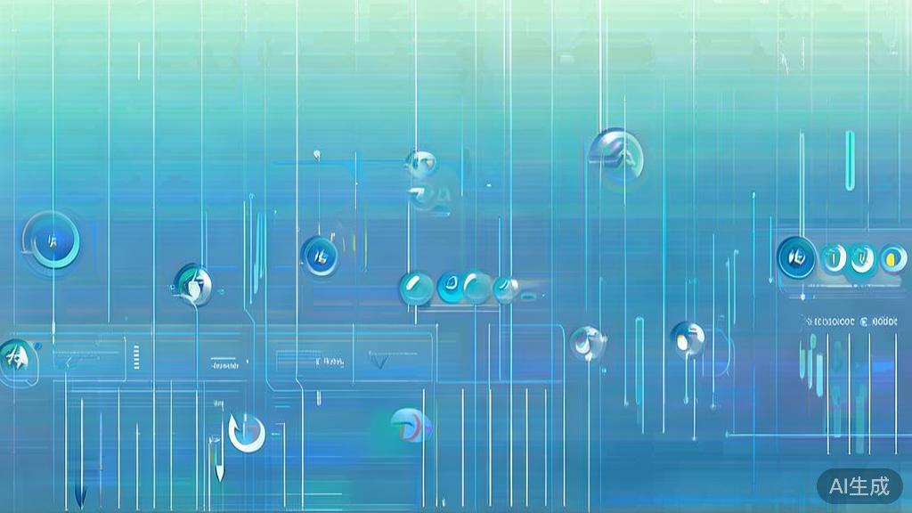 Flat vector illustration of SEO keyword analysis, dashboard style, soft blue gradient