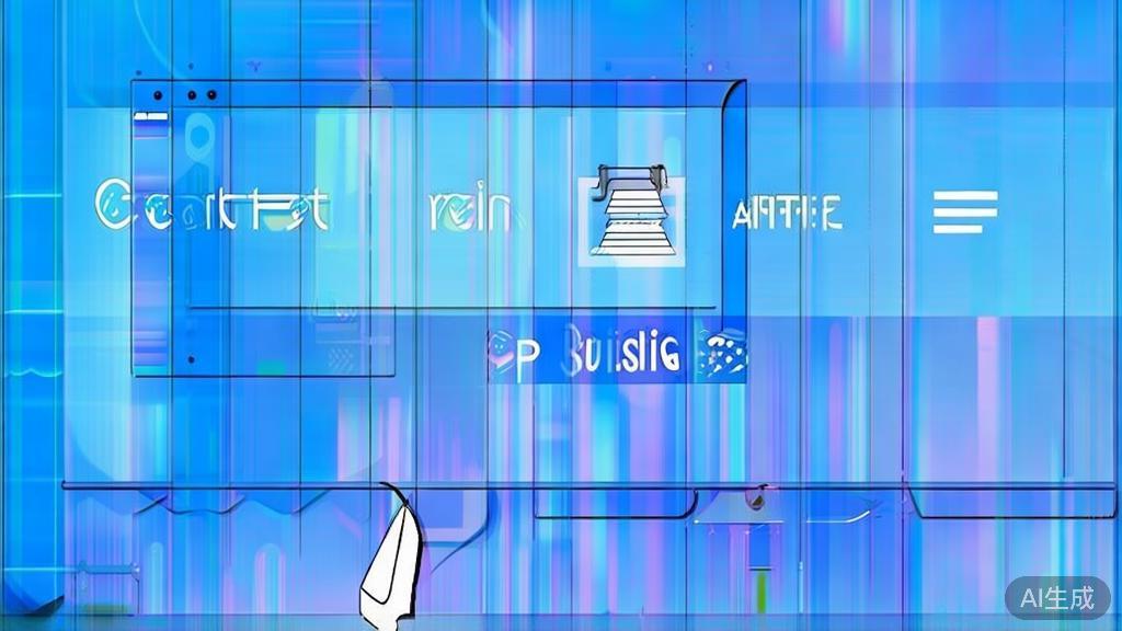 Flat vector illustration of content creation process, dashboard style, soft blue gradient