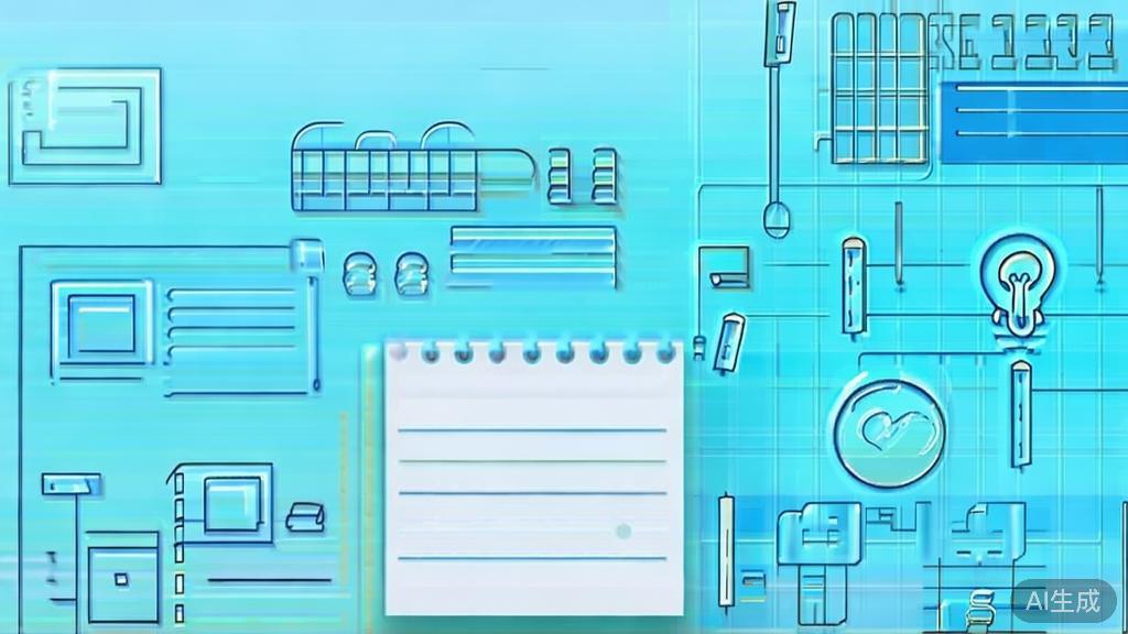 Flat vector illustration of writing ideas generation, dashboard style, soft blue gradient