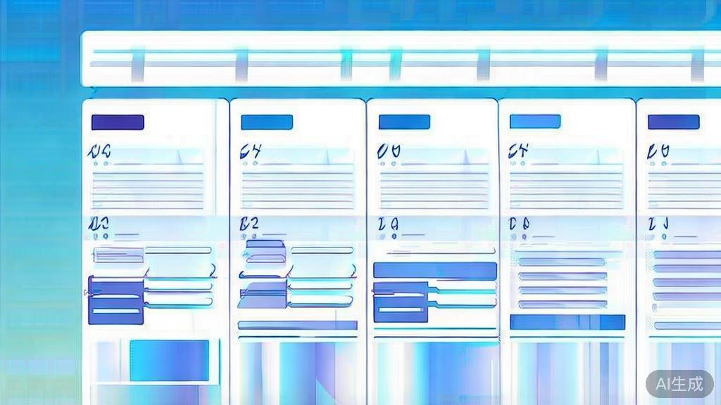 Flat vector illustration of writing templates, dashboard style, soft blue gradient