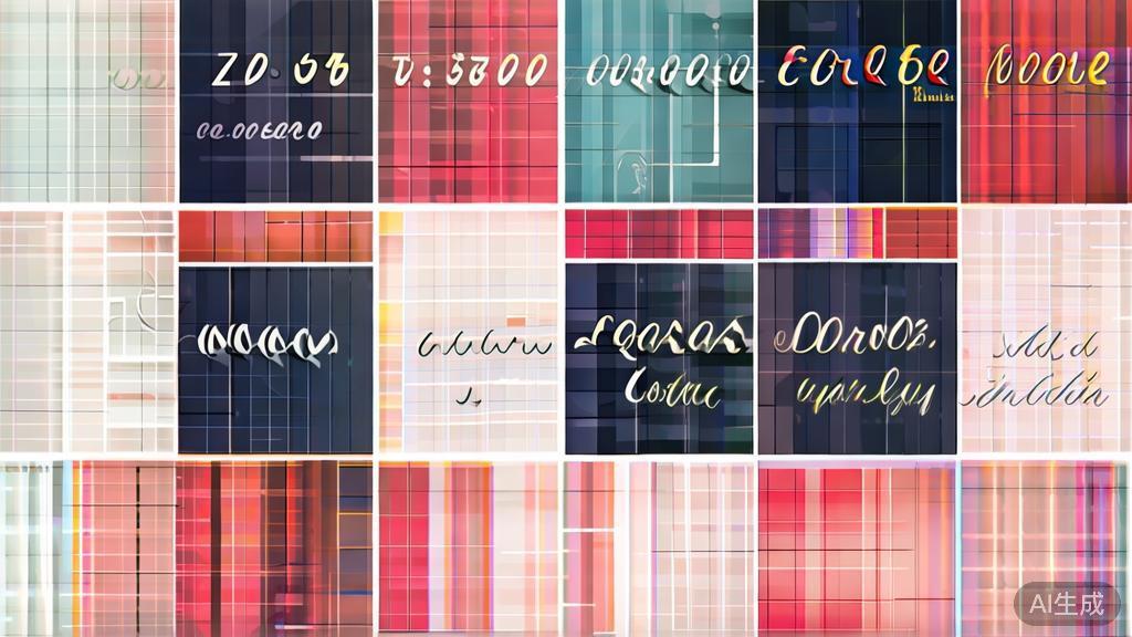 High-quality illustration of various writing styles generated by AI, minimal flat design