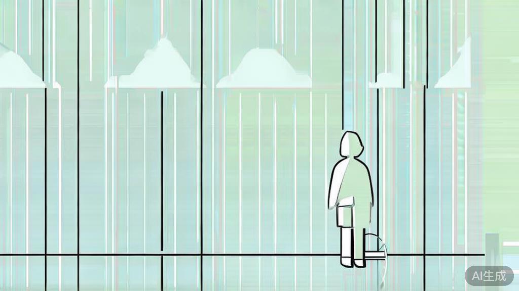 "Flat vector illustration of self-reflection process, minimal flat design"