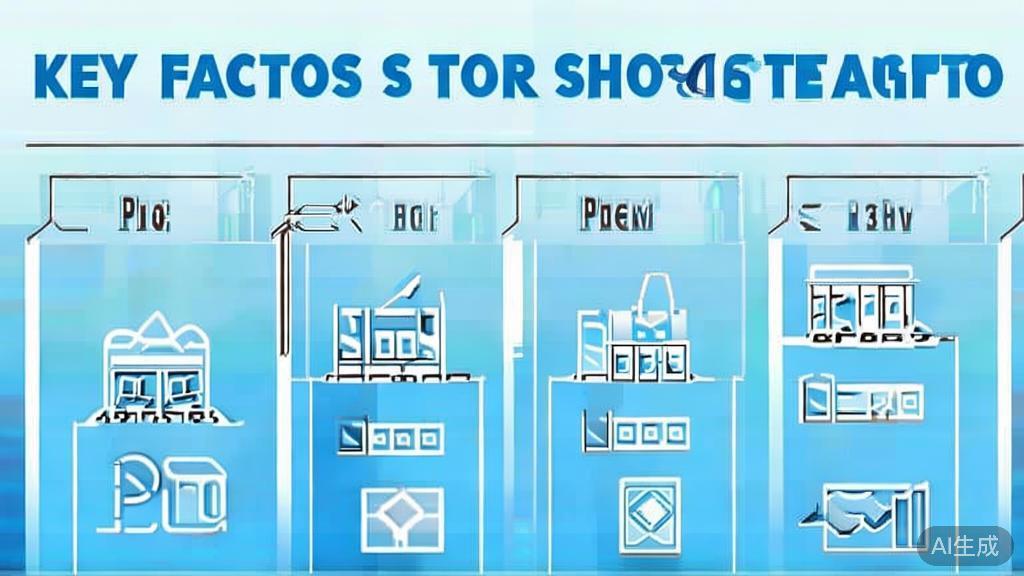 Flat vector illustration of key factors in successful short dramas, dashboard style, soft blue gradient