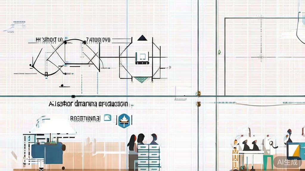 "High-quality business illustration comparing AI short drama production vs traditional production, minimal flat design"