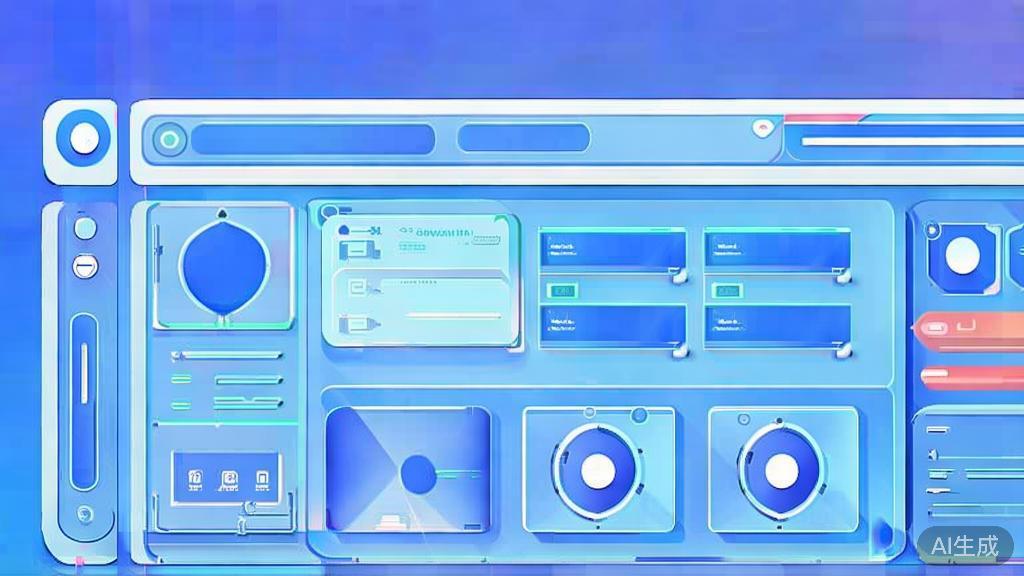 Flat vector illustration of software compatibility check, dashboard style, soft blue gradient