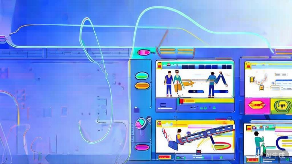 Flat vector illustration of teamwork in short film production, dashboard style, soft blue gradient